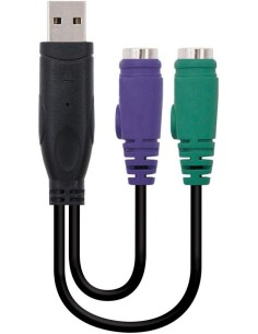 CABLE CONVERSOR PS2 A USB TIPO 2XPS2H-AM 15 CM