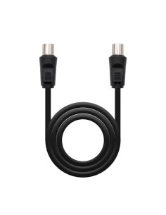 CABLE ANTENA TV 75 OHM M-H 1.8 M NANOCABLE BLACK