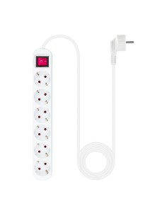REGLETA NANOCABLE 6 SCHUKOS INTERRUPTOR 1,4M WHITE 2