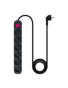 REGLETA NANOCABLE 6 SCHUKOS INTERRUPTOR 1,4M BLACK 2