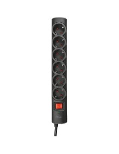 REGLETA TRUST 6 SCHUKOS INTERRUPTOR 1,8M BLACK 2