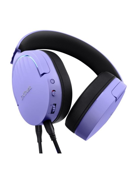 AURICULARES + MICROFONO TRUST GAMING RGB GXT 490P FAYZO HEADSET 7.1 PURPLE