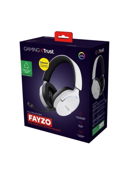 AURICULARES + MICROFONO TRUST GAMING RGB GXT 491W FAYZO HEADSET WIRELESS