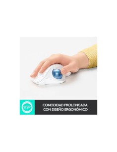 RATON LOGITECH  ERGO M575 BLUETOOTH & WIRELESS WHITE 2