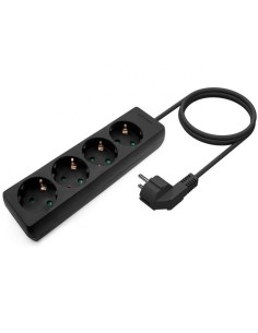 REGLETA AISENS 4 SCHUKOS PROTECCION 1,4M BLACK