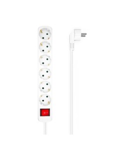 REGLETA AISENS 6 SCHUKOS PROTECCION INTERRUPTOR 1,4M WHITE 2