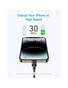 CABLE ANKER 322 USB-C TO LIGHTNING 1.8M BLACK 2