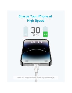 CABLE ANKER 322 USB-C TO LIGHTNING 1.8M WHITE 2