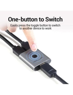 SWITCH/SPLITTER VENTION HDMI 2.0/H - X2 HDMI/H BIDIRECCIONAL 4K SILVER 2
