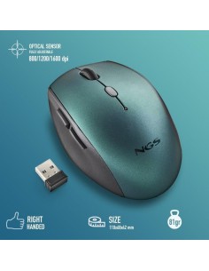 RATON NGS BEE BLUE ERGONOMICO WIRELESS SILENT BLUE 2