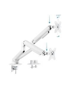 SOPORTE DE MESA TV/MONITOR TOOQ 17-32 2 BRAZOS WHITE 2