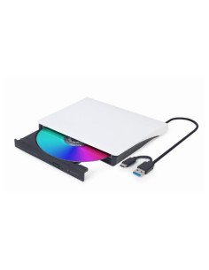 REGRABADORA EXTERNA DVD GEMBIRD DUAL USB 3.1 + USB-C SILVER