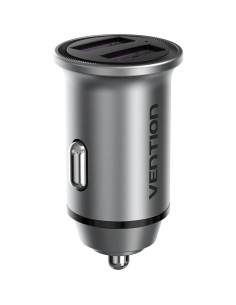 CARGADOR COCHE SMARTPHONE VENTION 30W 2XUSB-A SILVER 2