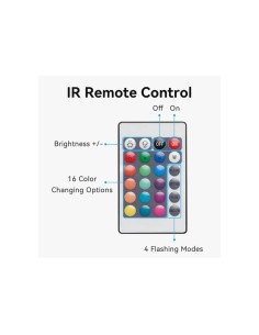 TIRA LED VENTION RGB CONTROL REMOTO 5V 2M WHITE