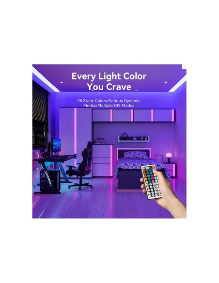 TIRA LED VENTION SILICONA NEON RGB CONTROL REMOTO 5V 1M