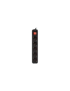 REGLETA LANBERG 5 SCHUKOS CON PROTECCION 3M BLACK 2