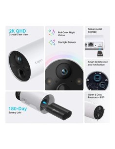 CAMARA IP TP-LINK TAPO C420S2 WIRELESS 2K QHD IP65 EXTERIOR (PACK 2UD) 2