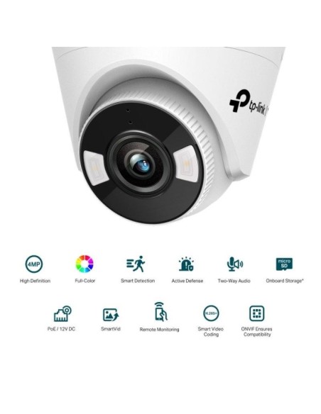 CAMARA IP TP-LINK VIGI TURRET INTERIOR 4MP 4MM IR 30M WIFI IP66 CC