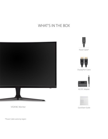 MONITOR VIEWSONIC 24 CURVO LED FHD HDMI DP 165Hz 3YR GARANTIA