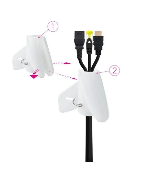 ORGANIZADOR DE CABLE NANOCABLE FLEXIBLE 25MM 1M WHITE