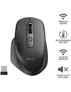 RATON TRUST OZAA ERGONOMICO RECARGABLE WIRELESS BLACK 2
