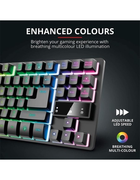 TECLADO TRUST GAMING GXT 833 METALICO USB RGB