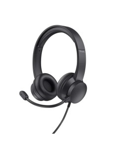 AURICULARES + MICROFONO TRUST HS-201 HEADSET USB BLACK