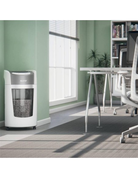 DESTRUCTORA LEITZ IQ OPTIMAX OFFICE P5 AUTOMATICA 35L WHITE