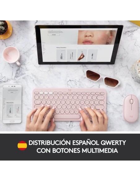 TECLADO LOGITECH K380 TKL BLUETOOTH MULTI-DEVICE ROSE