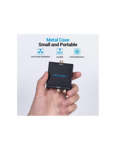 CONVERSOR AUDIO VENTION TOSLINK Y RCA A  2X RCA