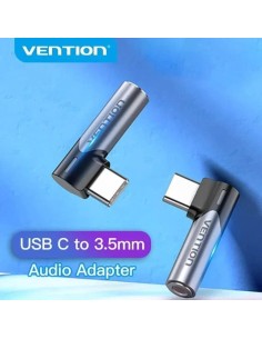ADAPTADOR AUDIO VENTION USB-C/M - JACK 3.5MM/H ALUMINIO GREY/BLACK 2