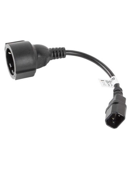 CABLE LANBERG ADAPTADOR C14 MACHO A SCHUKO HEMBRA