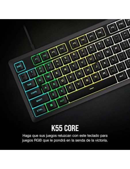 TECLADO GAMING CORSAIR K55 USB ICUE BLACK