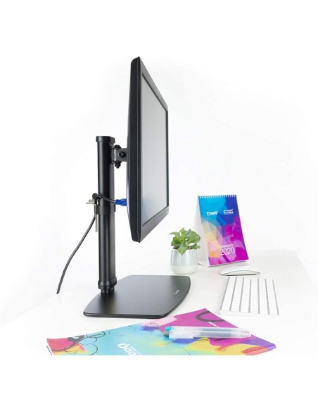 SOPORTE DE MESA TV MONITOR TOOQ REG.ALTURA GIR. INCL. 17-27 BLACK