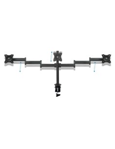 SOPORTE DE MESA TV/MONITOR TOOQ 13-27 8KG 2 BRAZOS PARA 3 PANTALLAS 2