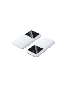 POWERBANK VENTION 10000MAH 2XUSB-A + USB-C LED DISPLAY 22.5W WHITE