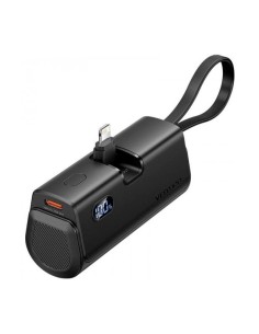 POWERBANK VENTION 4800MAH 2XUSB-C + LIGHTNING PLEGABLE 22.5W BLACK