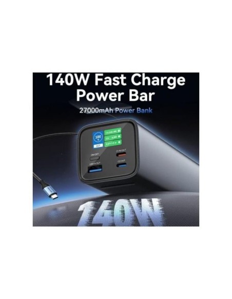 POWERBANK VENTION 27000MAH 2XUSB-A + 2XUSB-C LED DISPLAY 140W GREY