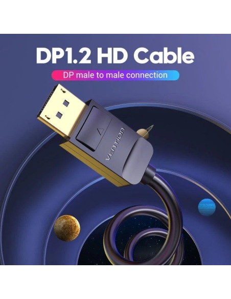 CABLE DISPLAYPORT 1.2 4K VENTION DP/M - DP/M 2M BLACK