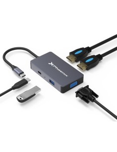 DOCK HUB USB-C PHOENIX 5 EN 1 HDMI 4K/VGA/USB 3.0 BLACK 2