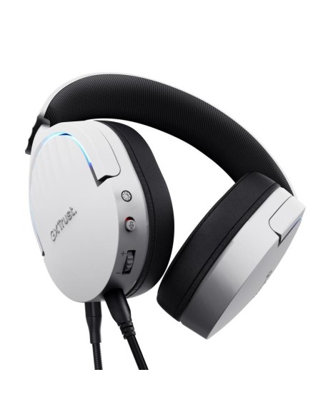 AURICULARES + MICROFONO TRUST GAMING RGB GXT 490W FAYZO HEADSET 7.1 WHITE