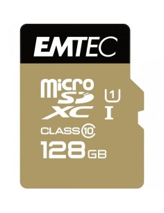 MEMORIA MICRO SD 128GB EMTEC EILTE GOLD C10 + ADAPTADOR SD