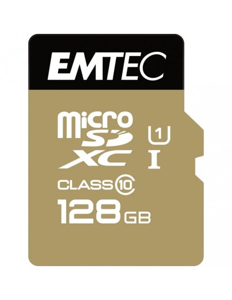 MEMORIA MICRO SD 128GB EMTEC EILTE GOLD C10 + ADAPTADOR SD