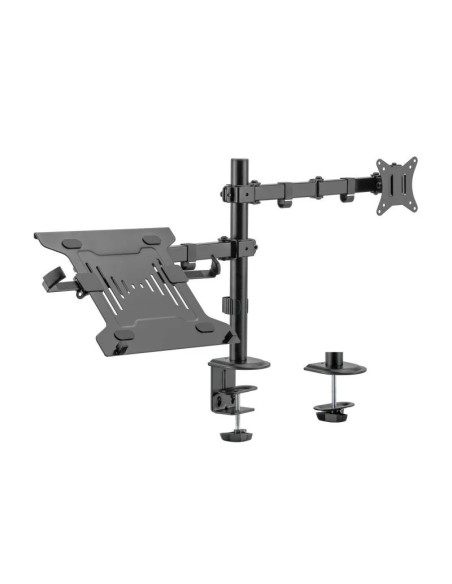 SOPORTE DE MESA MONITOR/NOTEBOOK AISENS REG.ALTURA GIR. INCL. 17-32 9KG BLACK